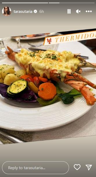 Tara Sutaria's love for food is great but her love for lobster? Even more.